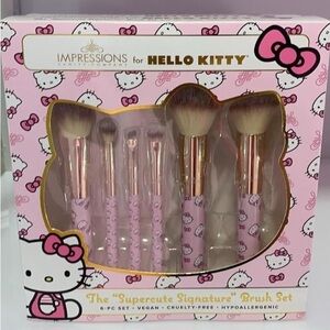 Impressions Vanity Hello Kitty Supercute Signature 6 PCs Makeup Brush